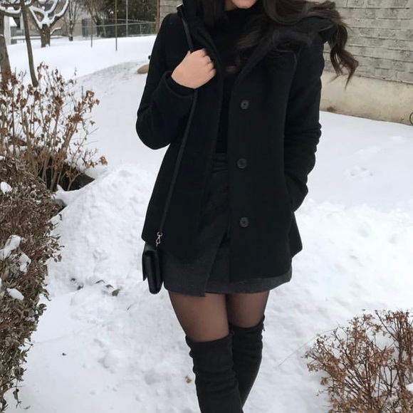 Aritzia Babaton black Wool Coat - Picture 1 of 4